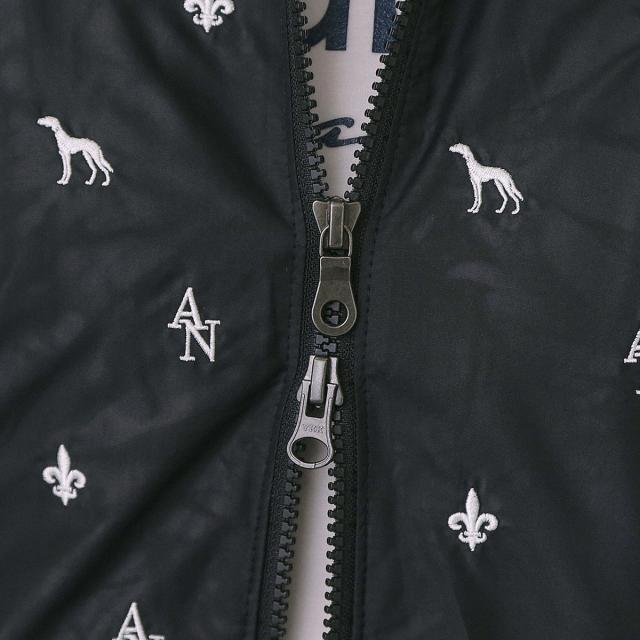 アダバットネイビー　ADABAT NAVY　エンブロイダリーモノグラムジップブルゾン　レディス_7