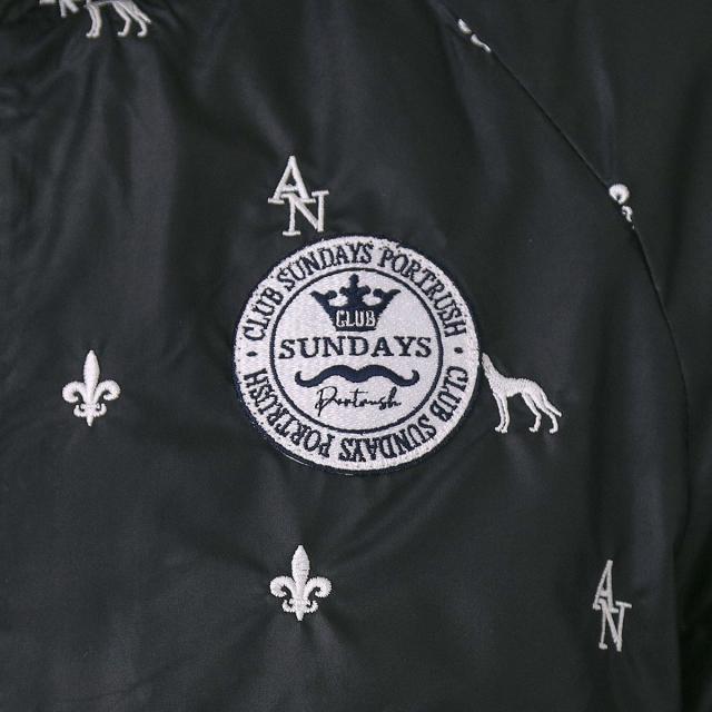 アダバットネイビー　ADABAT NAVY　エンブロイダリーモノグラムジップブルゾン　レディス_9