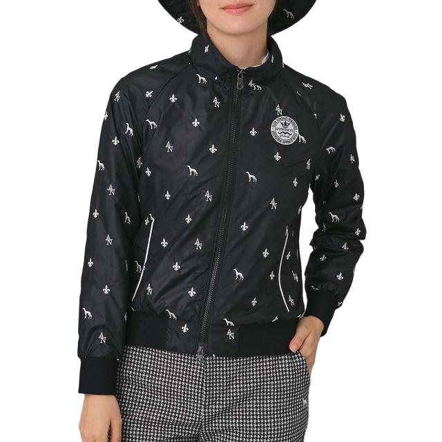 アダバットネイビー　ADABAT NAVY　エンブロイダリーモノグラムジップブルゾン　レディス_11