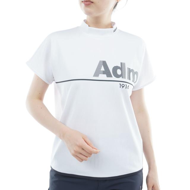 アドミラル　Admiral　ストレッチ ドライ鹿の子 モックネック半袖シャツ　レディス
