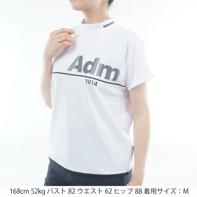 アドミラル　Admiral　ストレッチ ドライ鹿の子 モックネック半袖シャツ　レディス_1