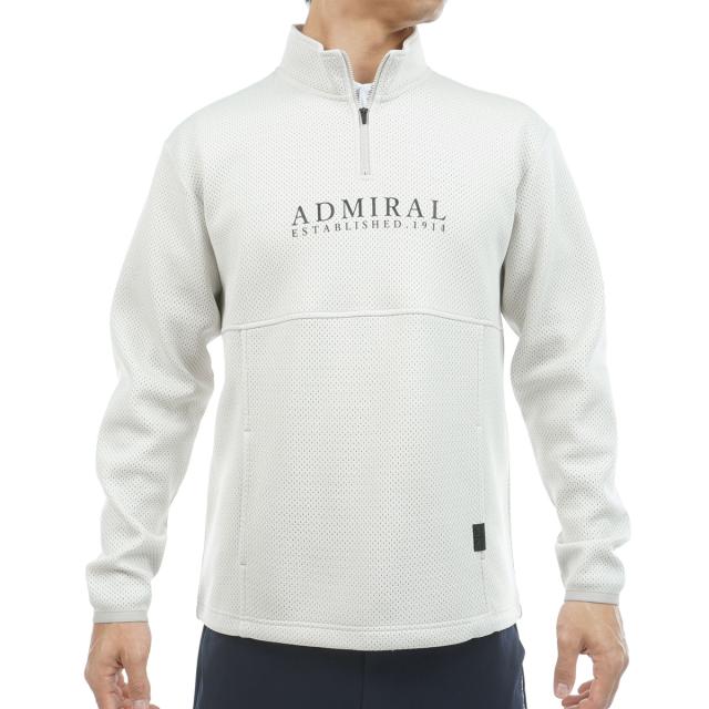 アドミラル　Admiral　ストレッチ ビックメッシュ ダンボールハーフジップスウェット