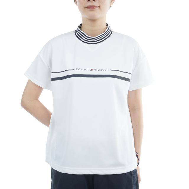 トミー ヒルフィガー ゴルフ TOMMY HILFIGER GOLF 厚地の外套 モックネック半袖プルオーバー レディス