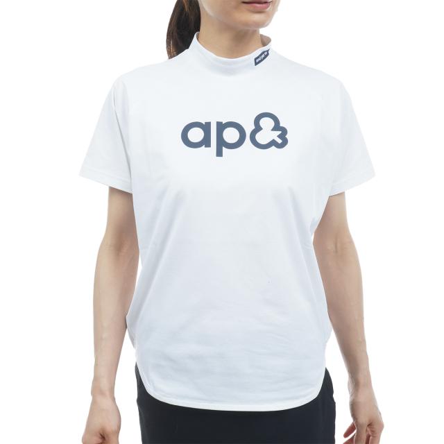 アンパスィ　and per se　ストレッチ リファインドライFIBO モックネック半袖シャツ　レディス