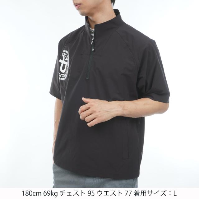 アンパスィ　and per se　ストレッチ マルチウェザー ハーフジップ半袖シャツ_4