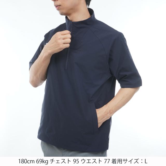 アンパスィ　and per se　ストレッチ マルチウェザー ハーフジップ半袖シャツ_16
