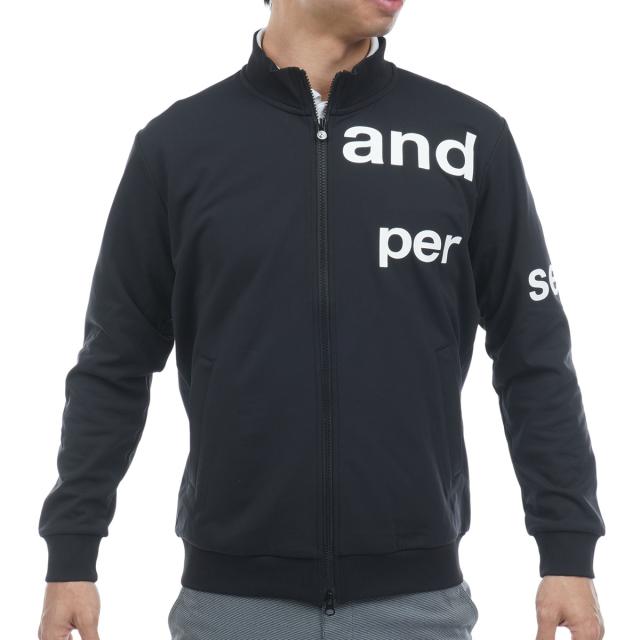 アンパスィ　and per se　ストレッチ ショットスムーザースウェット フルジップブルゾン