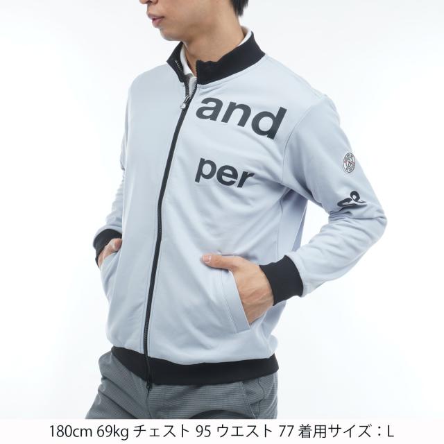 アンパスィ　and per se　ストレッチ ショットスムーザースウェット フルジップブルゾン_4
