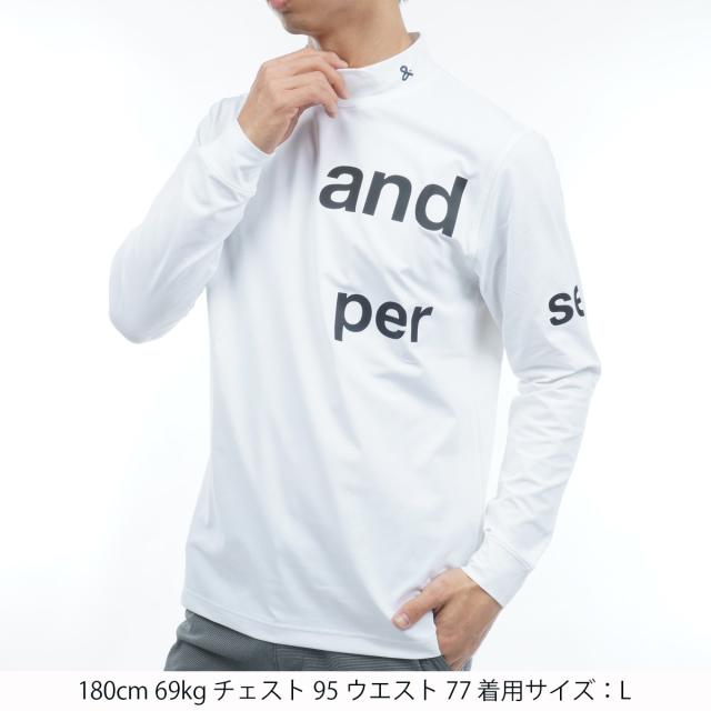 アンパスィ　and per se　ストレッチ リファインドライ ハイネック長袖シャツ_1