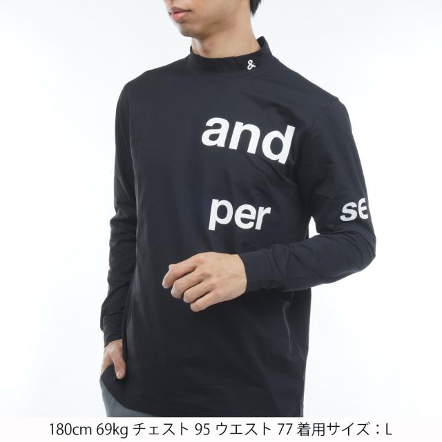 アンパスィ　and per se　ストレッチ リファインドライ ハイネック長袖シャツ_4