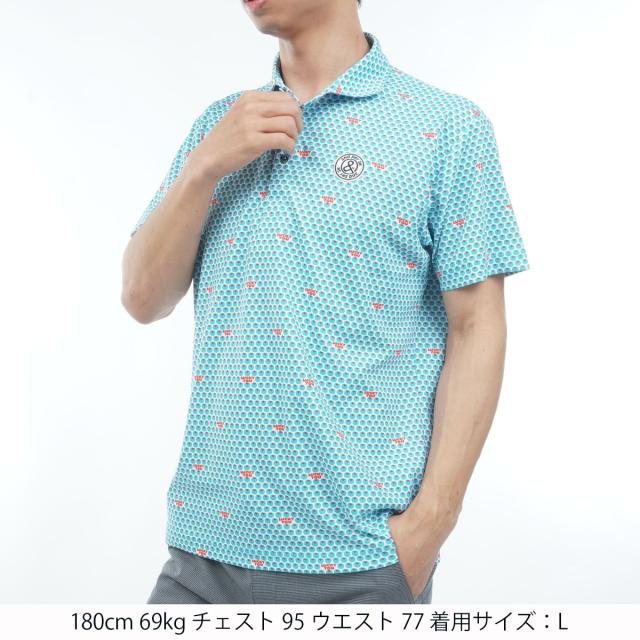 アンパスィ　and per se　ストレッチ COOL is COOL プリンテッド半袖ポロシャツ_13