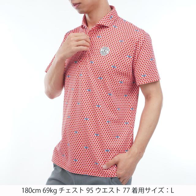 アンパスィ　and per se　ストレッチ COOL is COOL プリンテッド半袖ポロシャツ_16