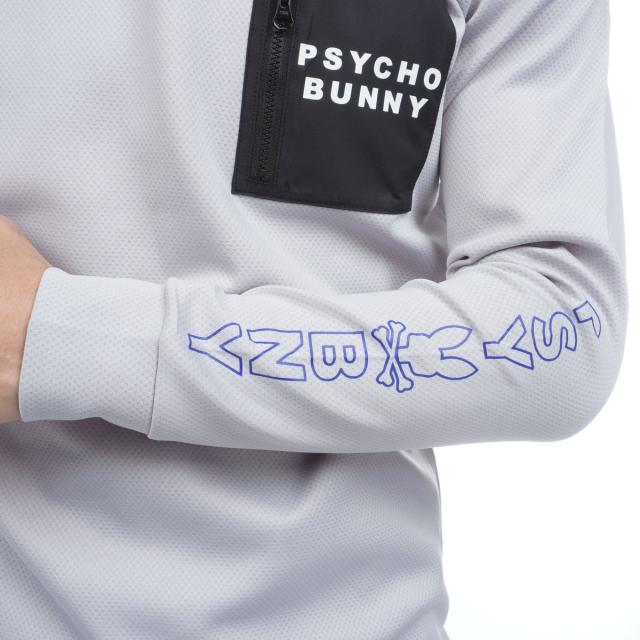 サイコバニー　PSYCHO BUNNY　GOLF アームロゴ ポケットバニーモックネック長袖Tシャツ_6