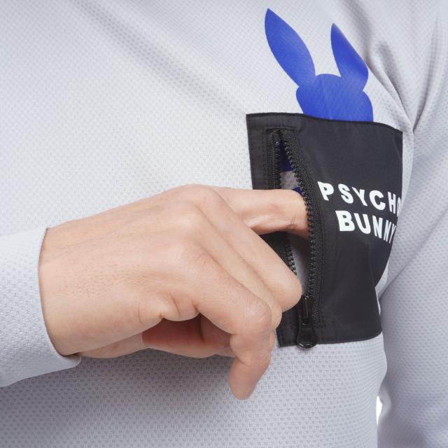 サイコバニー　PSYCHO BUNNY　GOLF アームロゴ ポケットバニーモックネック長袖Tシャツ_8