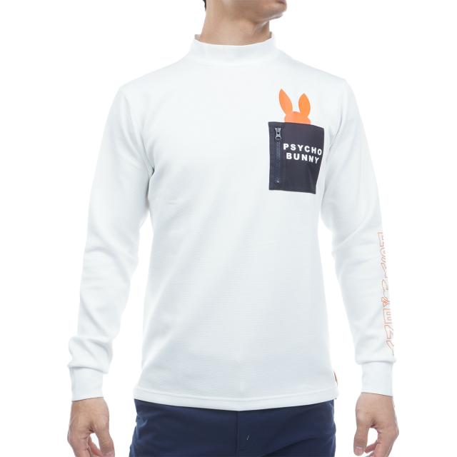 サイコバニー　PSYCHO BUNNY　GOLF アームロゴ ポケットバニーモックネック長袖Tシャツ_10