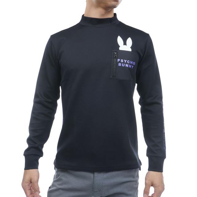 サイコバニー　PSYCHO BUNNY　GOLF アームロゴ ポケットバニーモックネック長袖Tシャツ_13