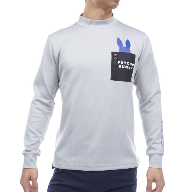 サイコバニー　PSYCHO BUNNY　GOLF アームロゴ ポケットバニーモックネック長袖Tシャツ_16