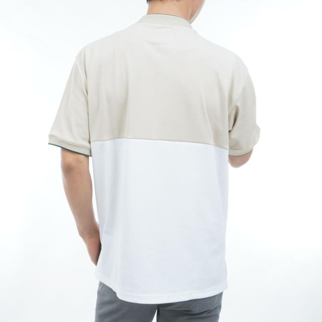 サルベージ パブリック コレパ　SALVAGE PUBLIC Kolepa　ストレッチ Kolepa Stamp クリナポハポハバイカラーモックネック半袖シャツ_2