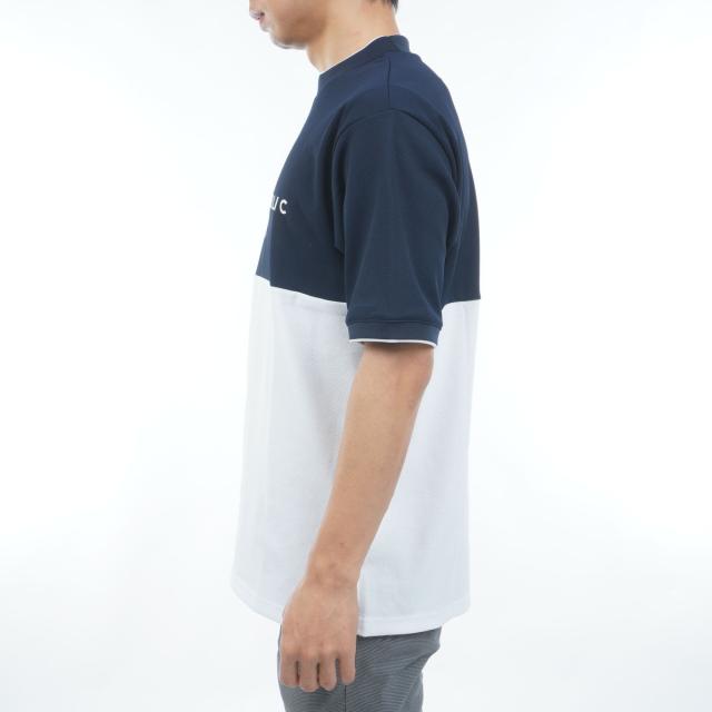 サルベージ パブリック コレパ　SALVAGE PUBLIC Kolepa　ストレッチ Kolepa Stamp クリナポハポハバイカラーモックネック半袖シャツ_5