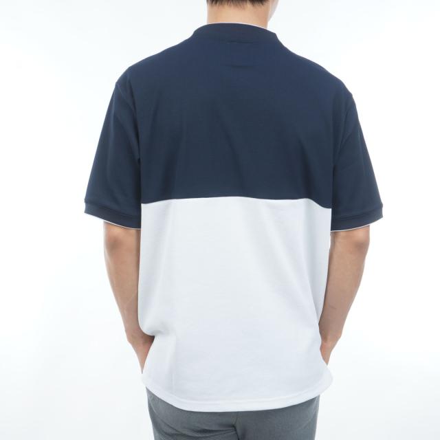 サルベージ パブリック コレパ　SALVAGE PUBLIC Kolepa　ストレッチ Kolepa Stamp クリナポハポハバイカラーモックネック半袖シャツ_6