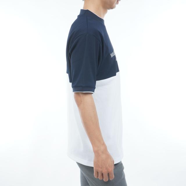 サルベージ パブリック コレパ　SALVAGE PUBLIC Kolepa　ストレッチ Kolepa Stamp クリナポハポハバイカラーモックネック半袖シャツ_7