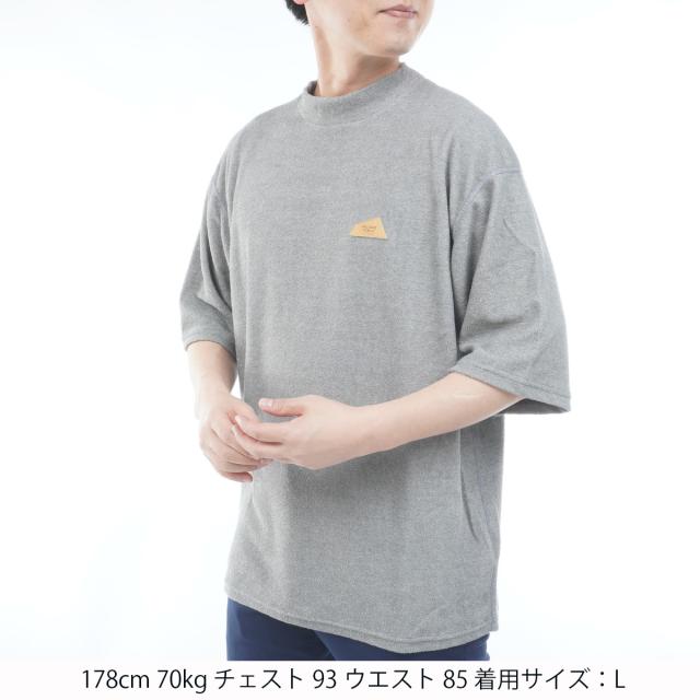 サルベージ パブリック コレパ　SALVAGE PUBLIC Kolepa　DH Leather patch 3.6パイルモックネック半袖シャツ_1