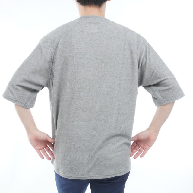 サルベージ パブリック コレパ　SALVAGE PUBLIC Kolepa　DH Leather patch 3.6パイルモックネック半袖シャツ_2