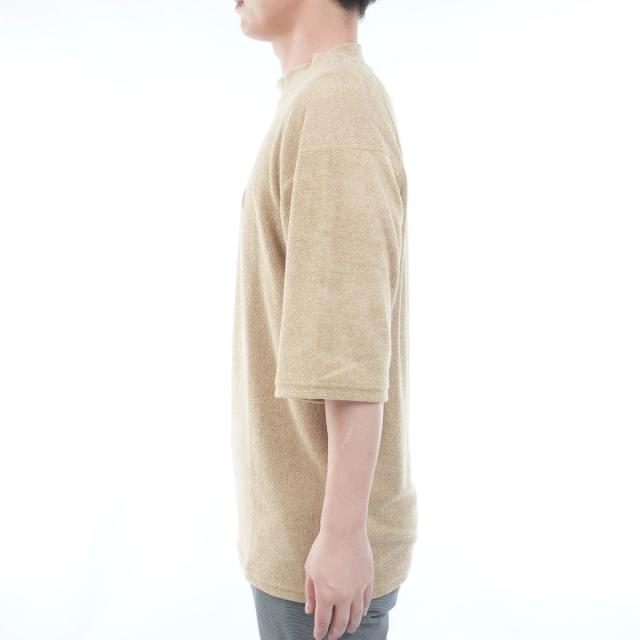 サルベージ パブリック コレパ　SALVAGE PUBLIC Kolepa　DH Leather patch 3.6パイルモックネック半袖シャツ_5