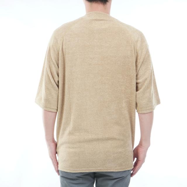 サルベージ パブリック コレパ　SALVAGE PUBLIC Kolepa　DH Leather patch 3.6パイルモックネック半袖シャツ_6