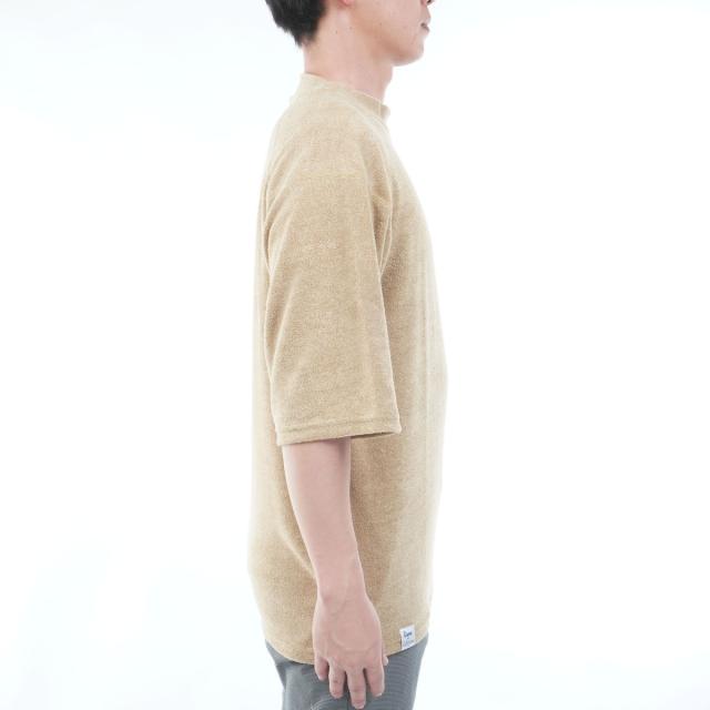 サルベージ パブリック コレパ　SALVAGE PUBLIC Kolepa　DH Leather patch 3.6パイルモックネック半袖シャツ_7
