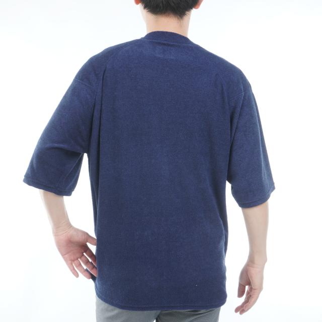 サルベージ パブリック コレパ　SALVAGE PUBLIC Kolepa　DH Leather patch 3.6パイルモックネック半袖シャツ_14