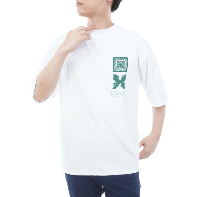 サルベージ パブリック コレパ　SALVAGE PUBLIC Kolepa　ストレッチ Nalu＆Turf サーフモックネック5分袖Tシャツ