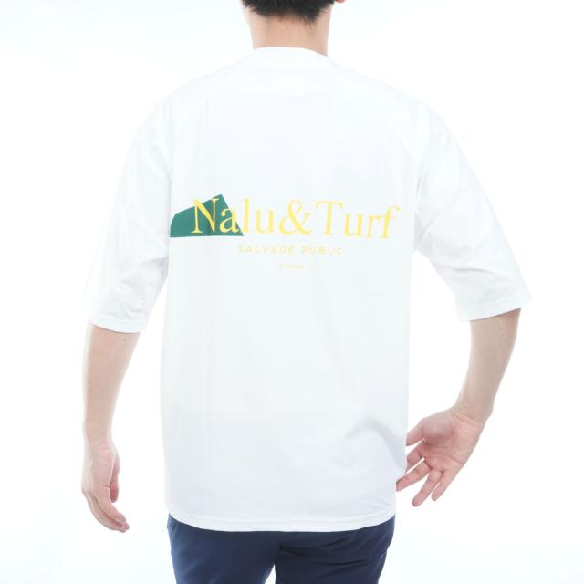 サルベージ パブリック コレパ　SALVAGE PUBLIC Kolepa　ストレッチ Nalu＆Turf サーフモックネック5分袖Tシャツ_2