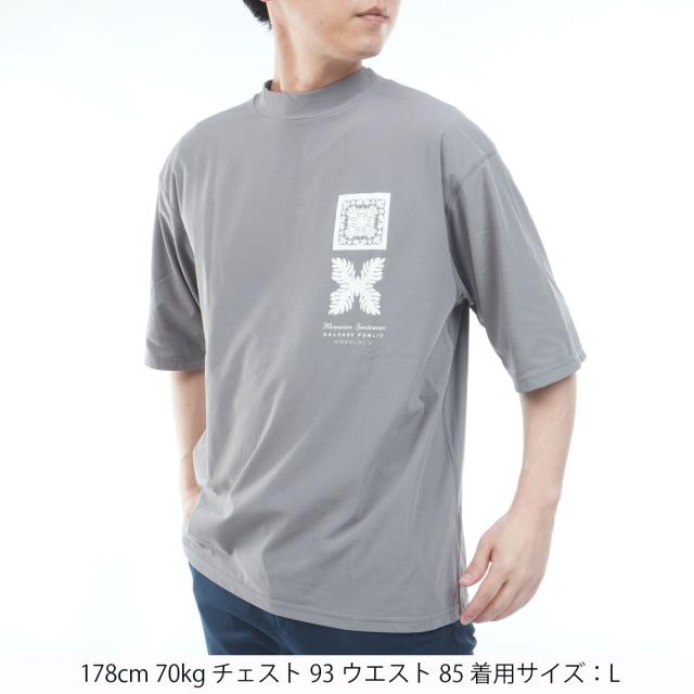サルベージ パブリック コレパ　SALVAGE PUBLIC Kolepa　ストレッチ Nalu＆Turf サーフモックネック5分袖Tシャツ_4