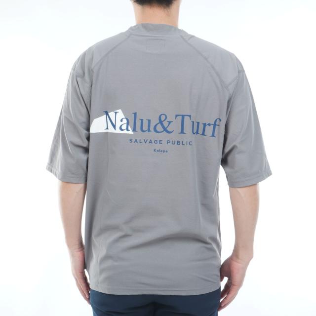 サルベージ パブリック コレパ　SALVAGE PUBLIC Kolepa　ストレッチ Nalu＆Turf サーフモックネック5分袖Tシャツ_6