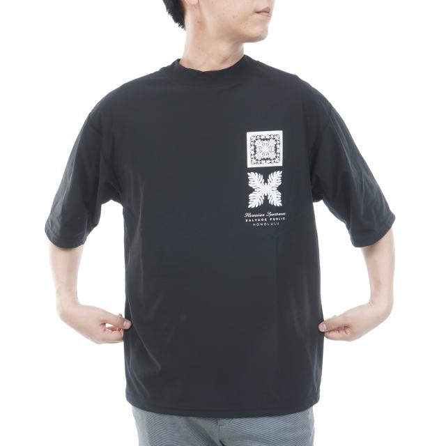 サルベージ パブリック コレパ　SALVAGE PUBLIC Kolepa　ストレッチ Nalu＆Turf サーフモックネック5分袖Tシャツ_11