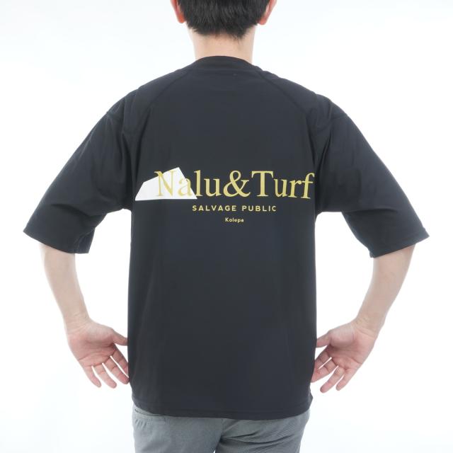 サルベージ パブリック コレパ　SALVAGE PUBLIC Kolepa　ストレッチ Nalu＆Turf サーフモックネック5分袖Tシャツ_13