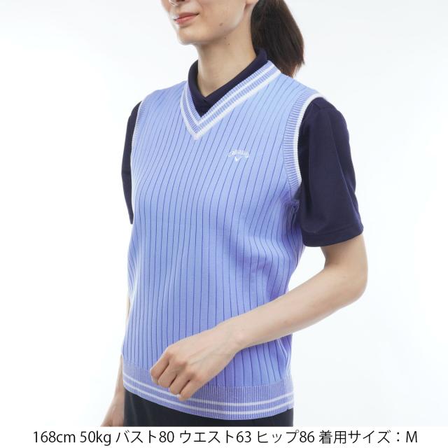 キャロウェイゴルフ Callaway Golf 肋筋編みVネックニットベスト レディス