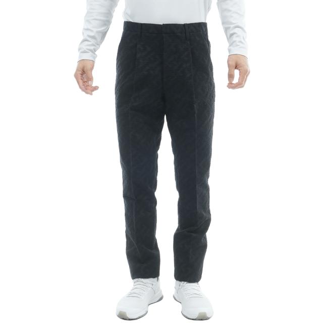セント・アンドリュース　St ANDREWS　モノグラムジャカード ワンタックパンツ
