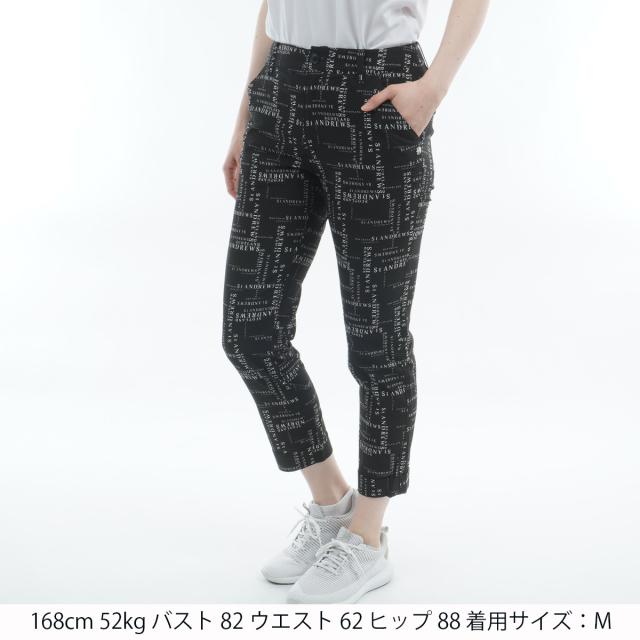 仙・アンドリュース St ANDREWS ランダムロゴプリントクロップドパンツ レディス
