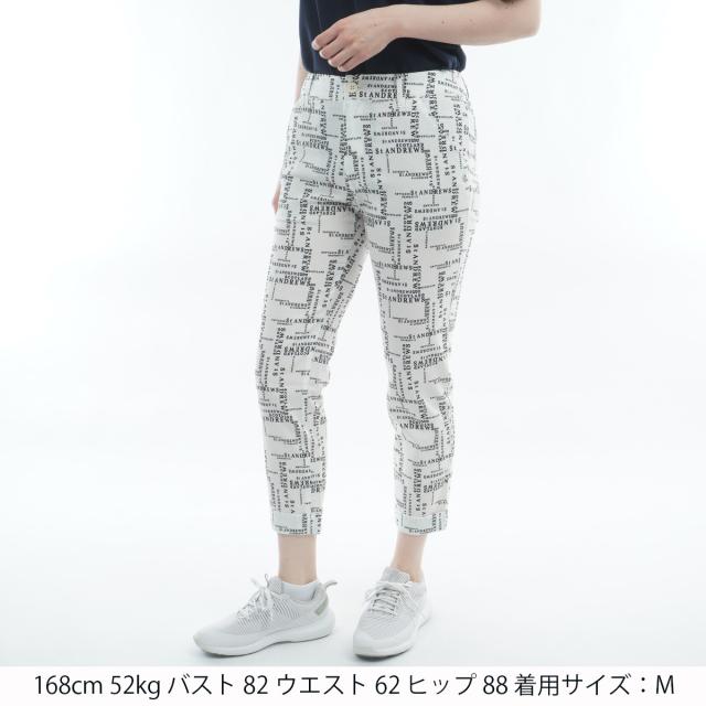 仙・アンドリュース St ANDREWS ランダムロゴプリントクロップドパンツ レディス