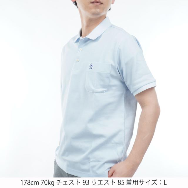 マンシングウェア　Munsingwear　SUNSCREENドット鹿の子半袖ポロシャツ_13