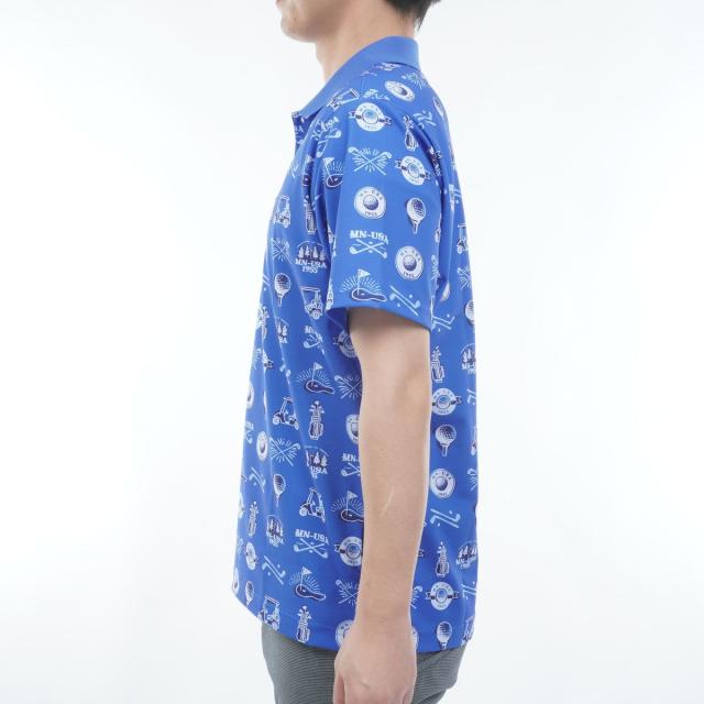 マンシングウェア　Munsingwear　ストレッチ SUNSCREENゴルフモチーフプリント半袖ポロシャツ_2
