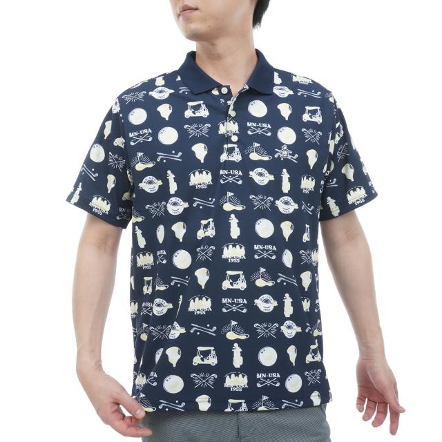 マンシングウェア　Munsingwear　ストレッチ SUNSCREENゴルフモチーフプリント半袖ポロシャツ_11