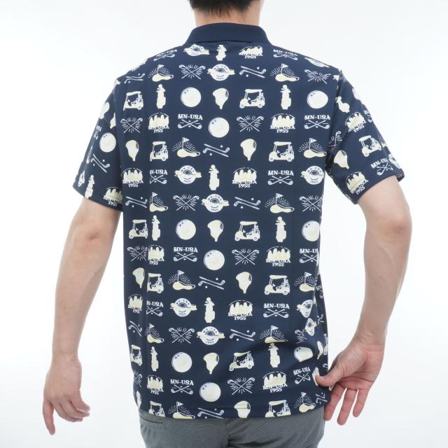 マンシングウェア　Munsingwear　ストレッチ SUNSCREENゴルフモチーフプリント半袖ポロシャツ_13
