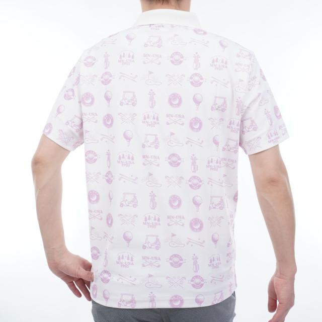 マンシングウェア　Munsingwear　ストレッチ SUNSCREENゴルフモチーフプリント半袖ポロシャツ_16