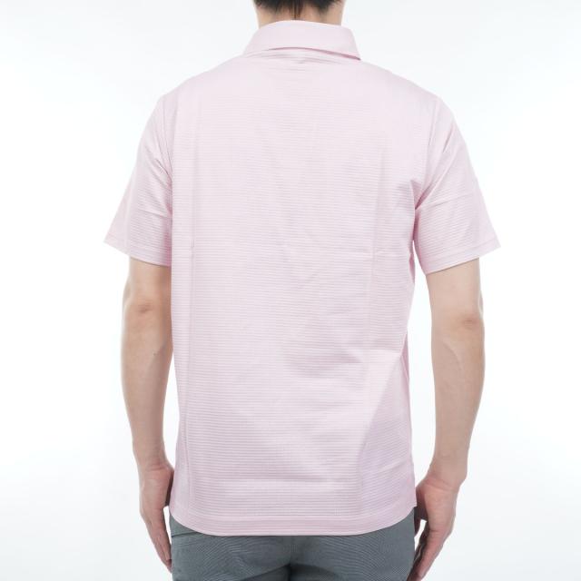 マンシングウェア　Munsingwear　ストレッチ ハウンドトゥース柄台衿付き半袖ポロシャツ_6