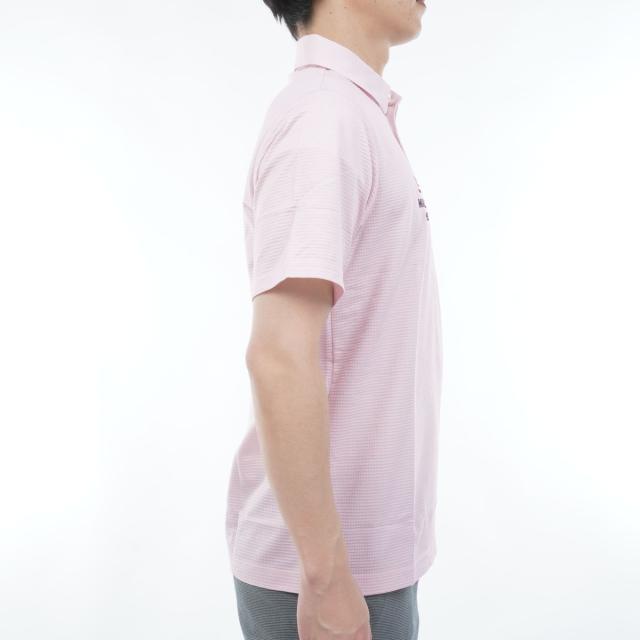 マンシングウェア　Munsingwear　ストレッチ ハウンドトゥース柄台衿付き半袖ポロシャツ_7