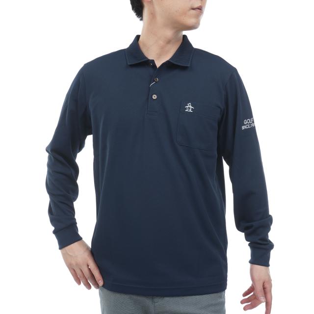 マンシングウェア　Munsingwear　ストレッチ サイドメッシュ長袖ポロシャツ
