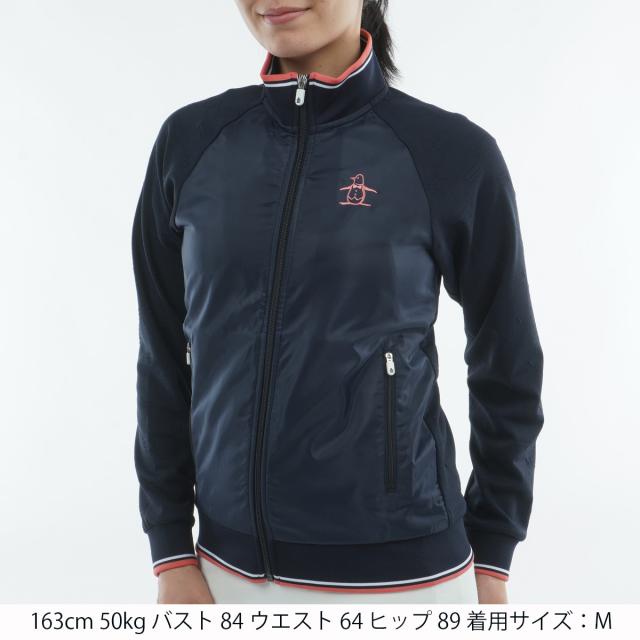マンシングウェア　Munsingwear　ストレッチ 国旗ジャガードスタンドジップミドラー　レディス_1